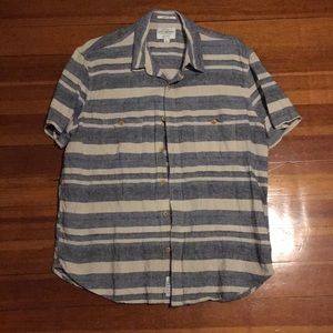 J Crew Linen Short Sleeve Button Down